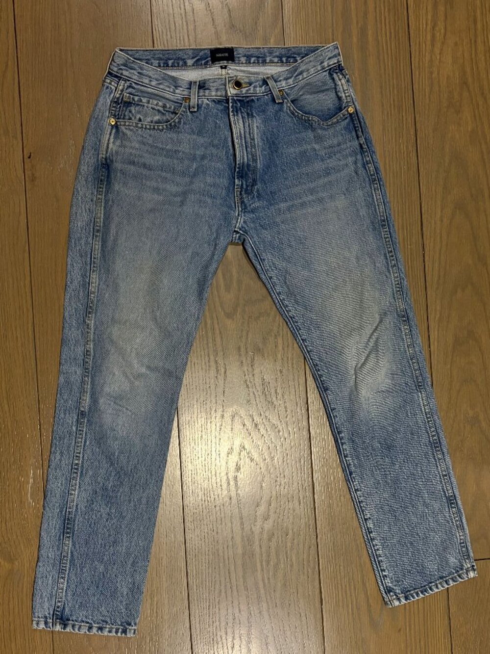 Khaite Straight Leg Jeans Vintage Wash Denim